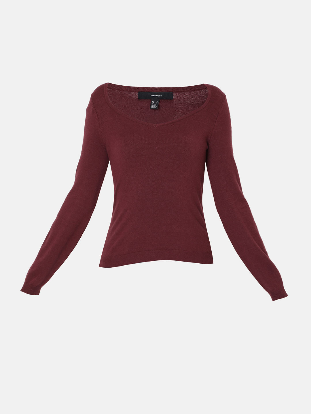 Maroon Knit Pullover