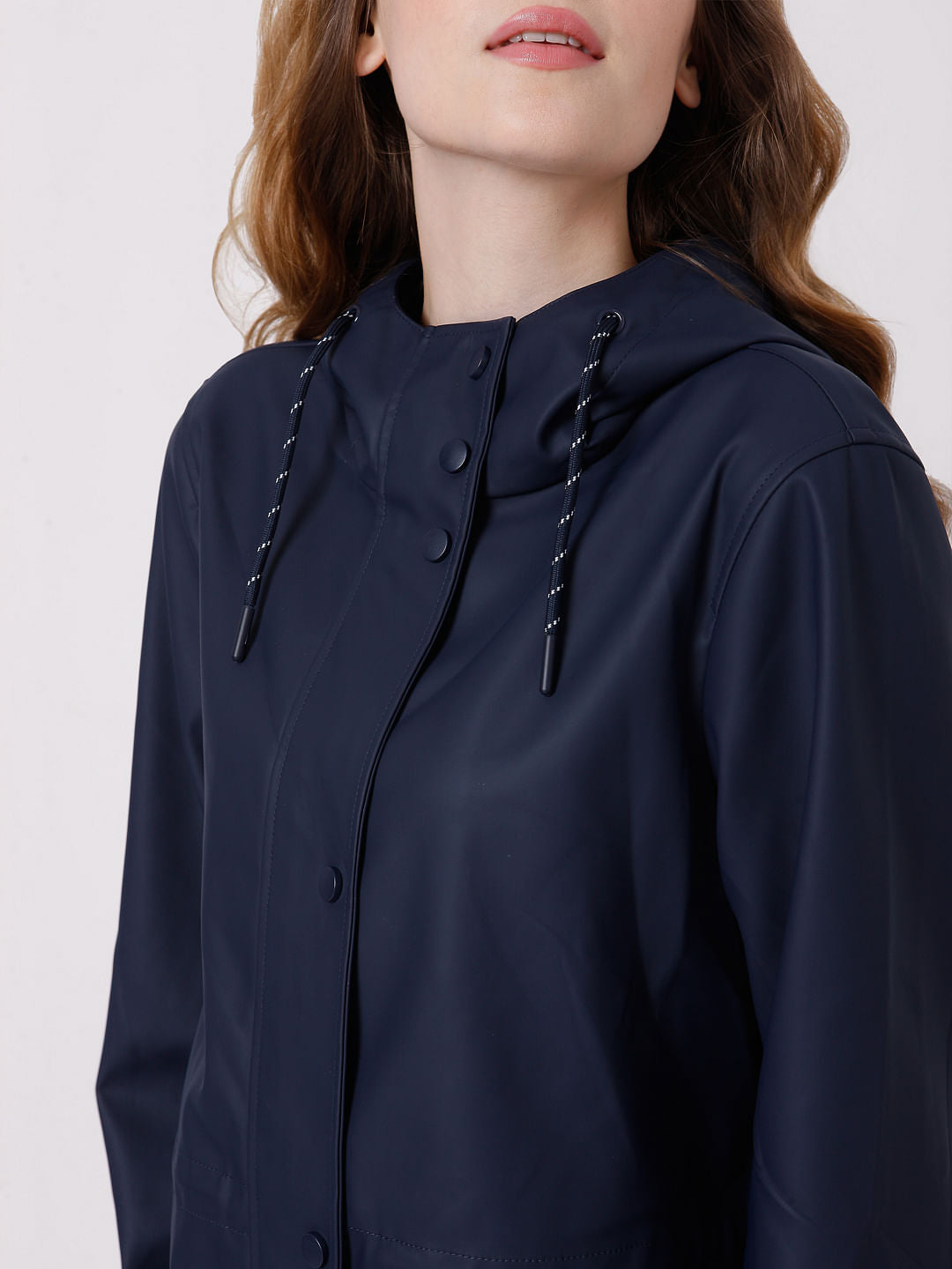 Blue Hooded Winter Jacket
