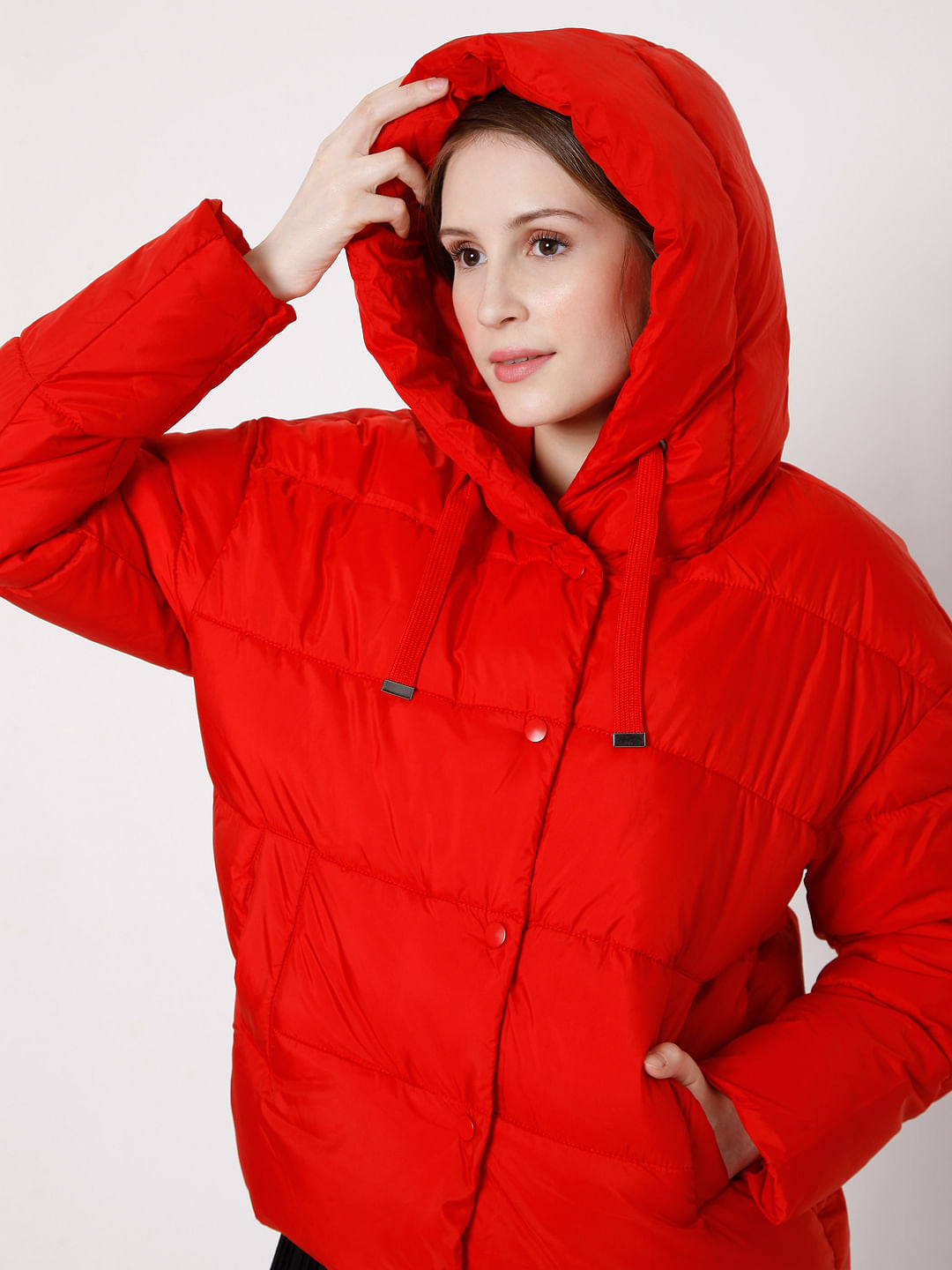 Red Padded Puffer Jacket