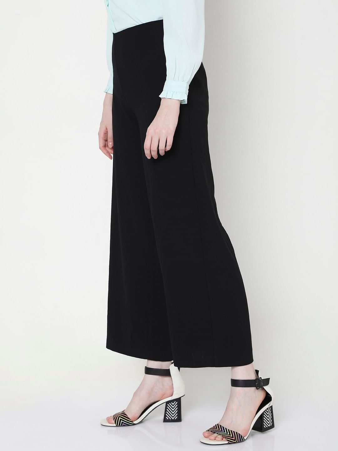 Black Flared Co-Ord Set Pants