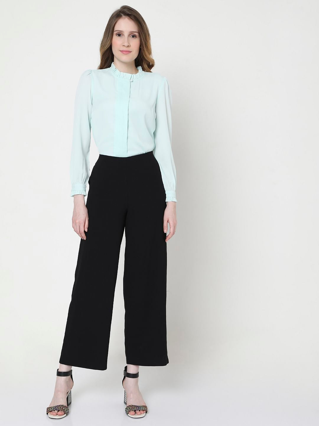 Black Flared Co-Ord Set Pants