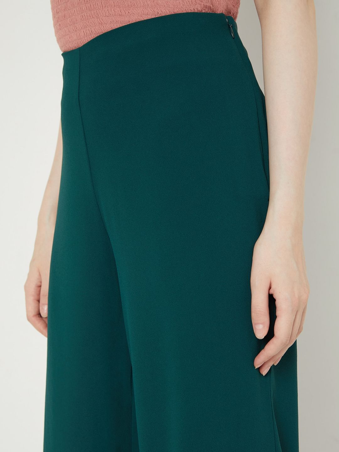 Green Wide Leg Co-Ord Set Pants