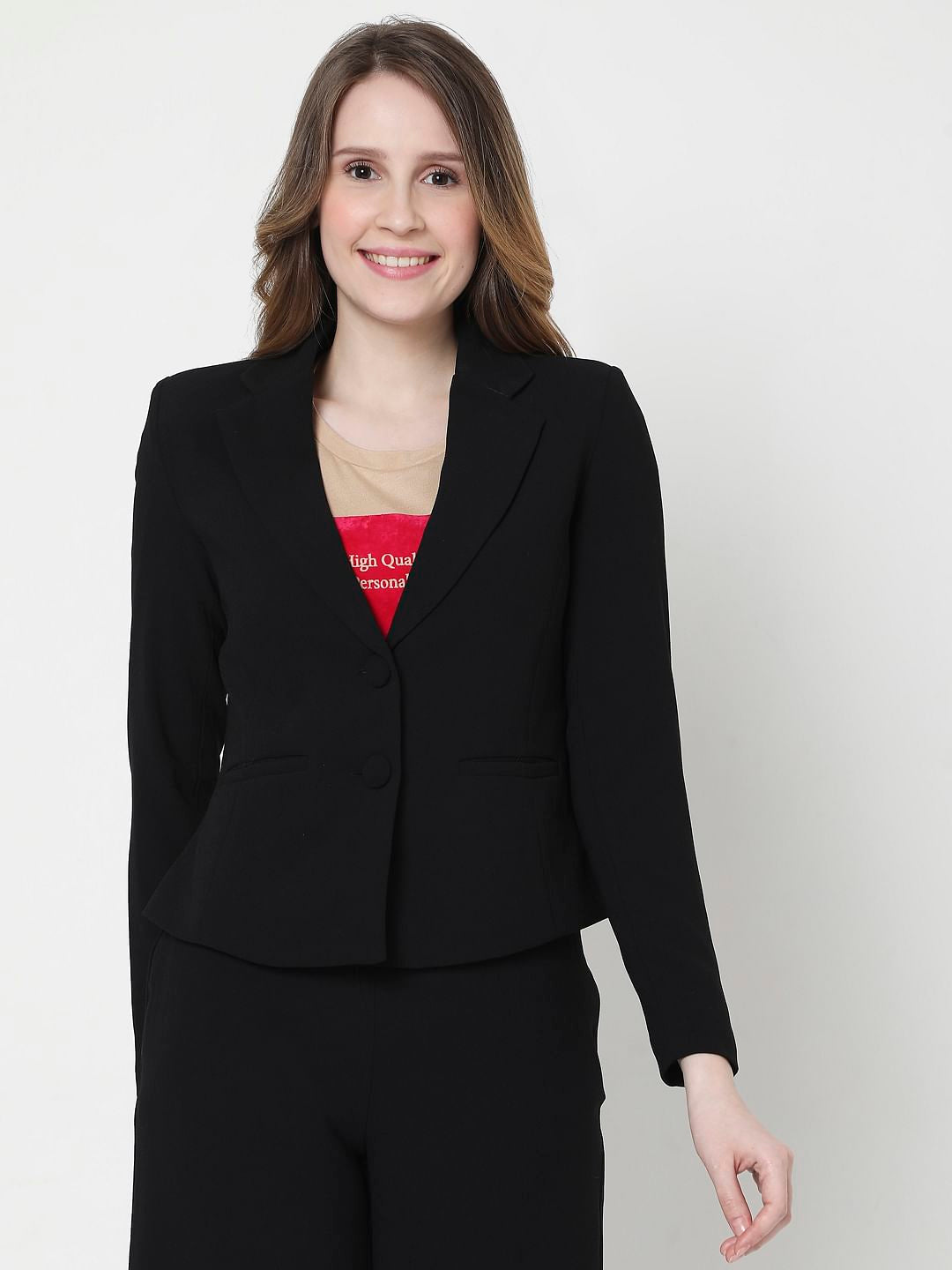 Black Tailored Formal Blazer