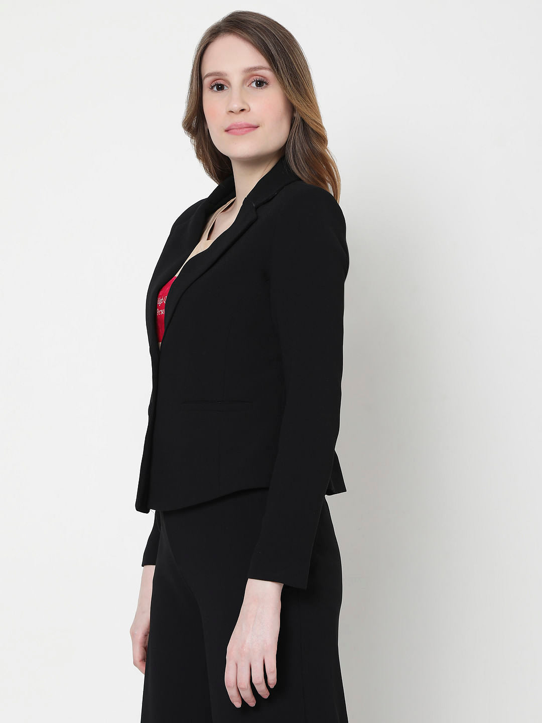 Black Tailored Formal Blazer
