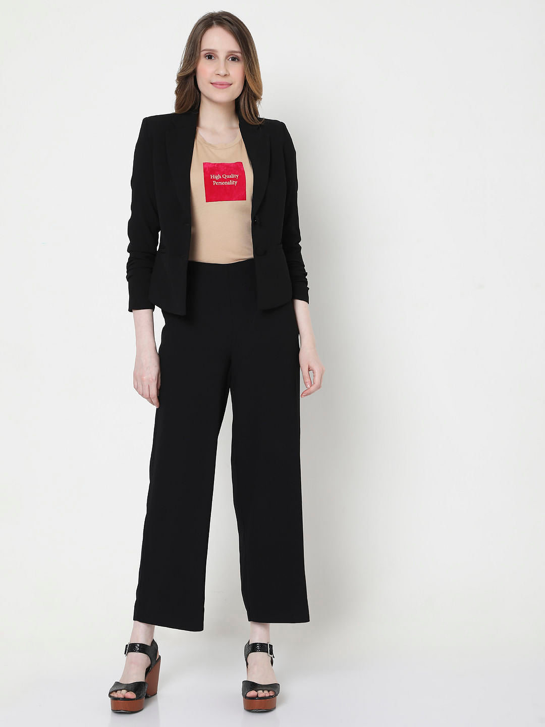 Black Tailored Formal Blazer