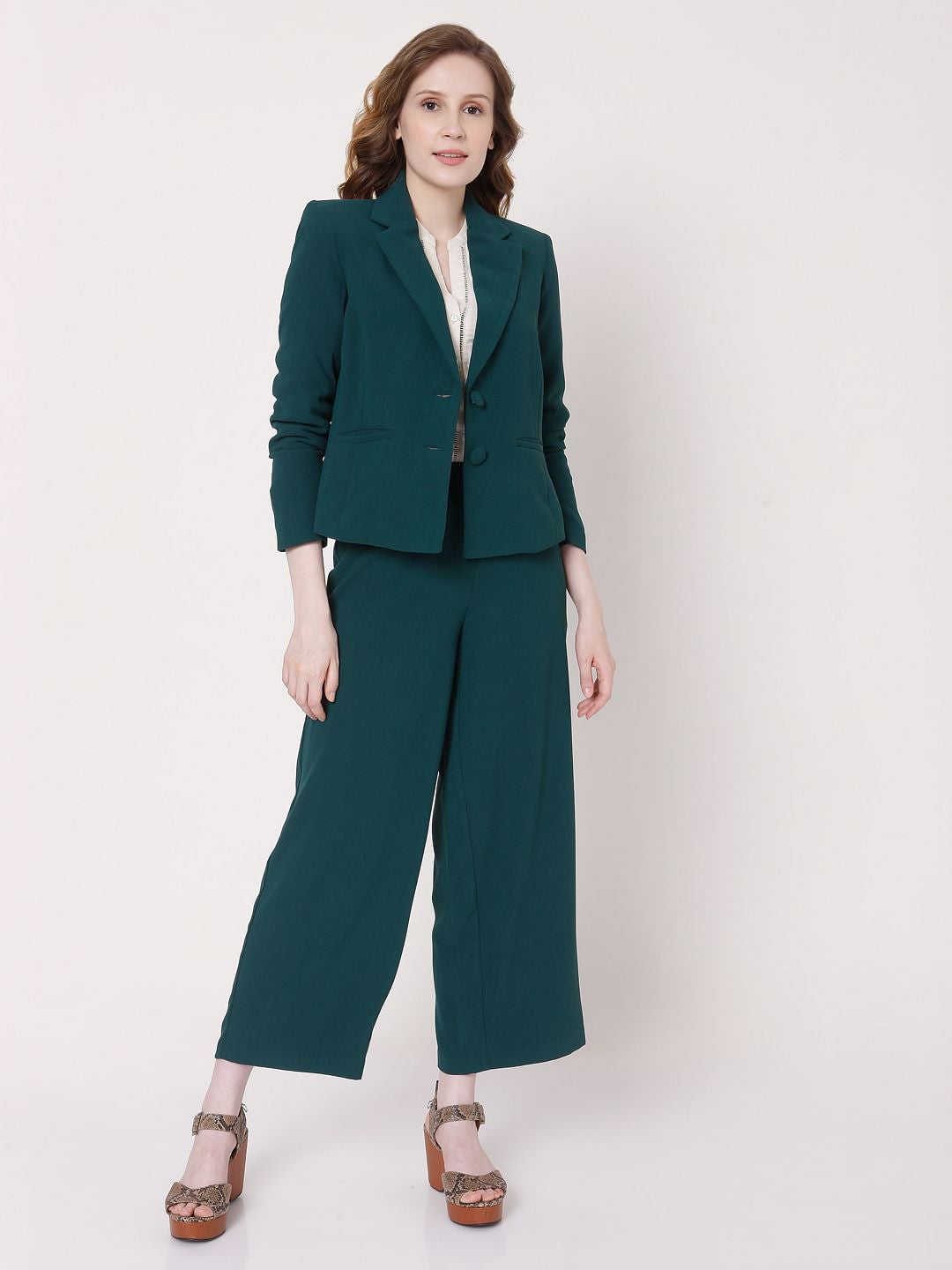 Green Tailored Co-Ord Set Blazer