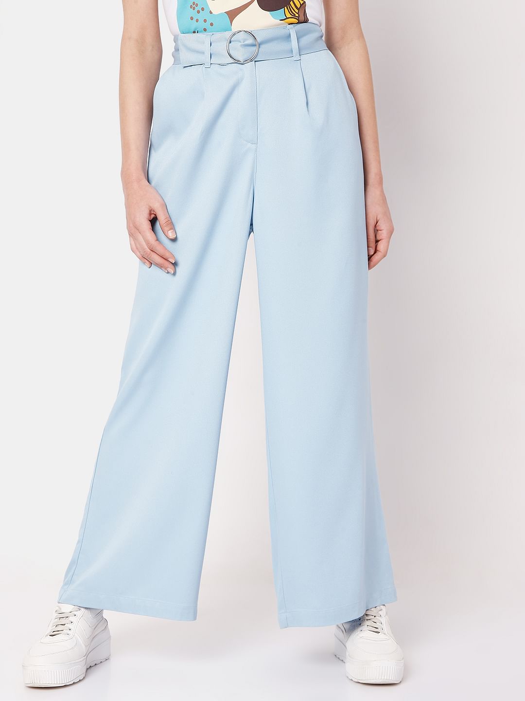 Blue High Waist Pants