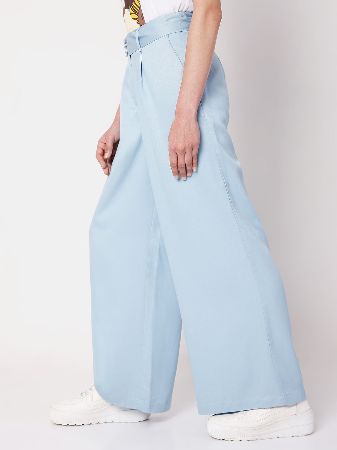 Blue High Waist Pants