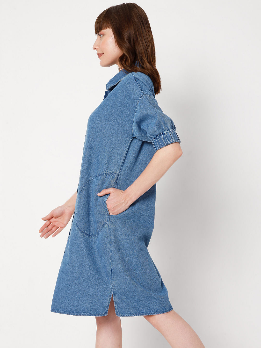Blue Denim Shift Dress
