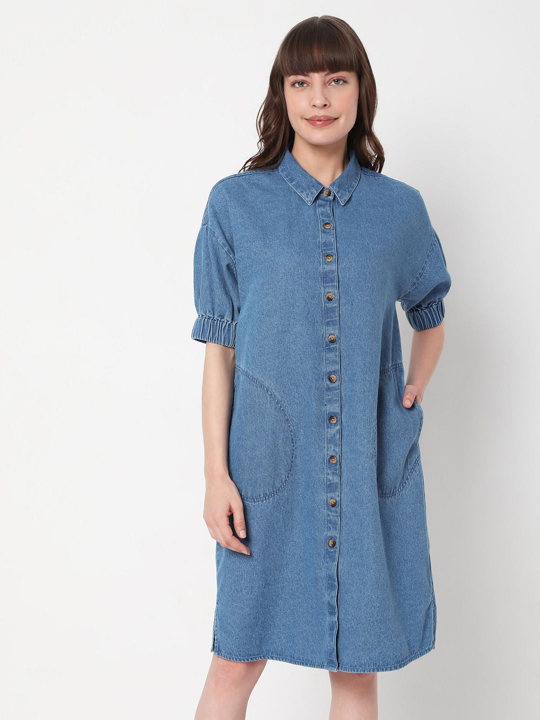 Blue Denim Shift Dress