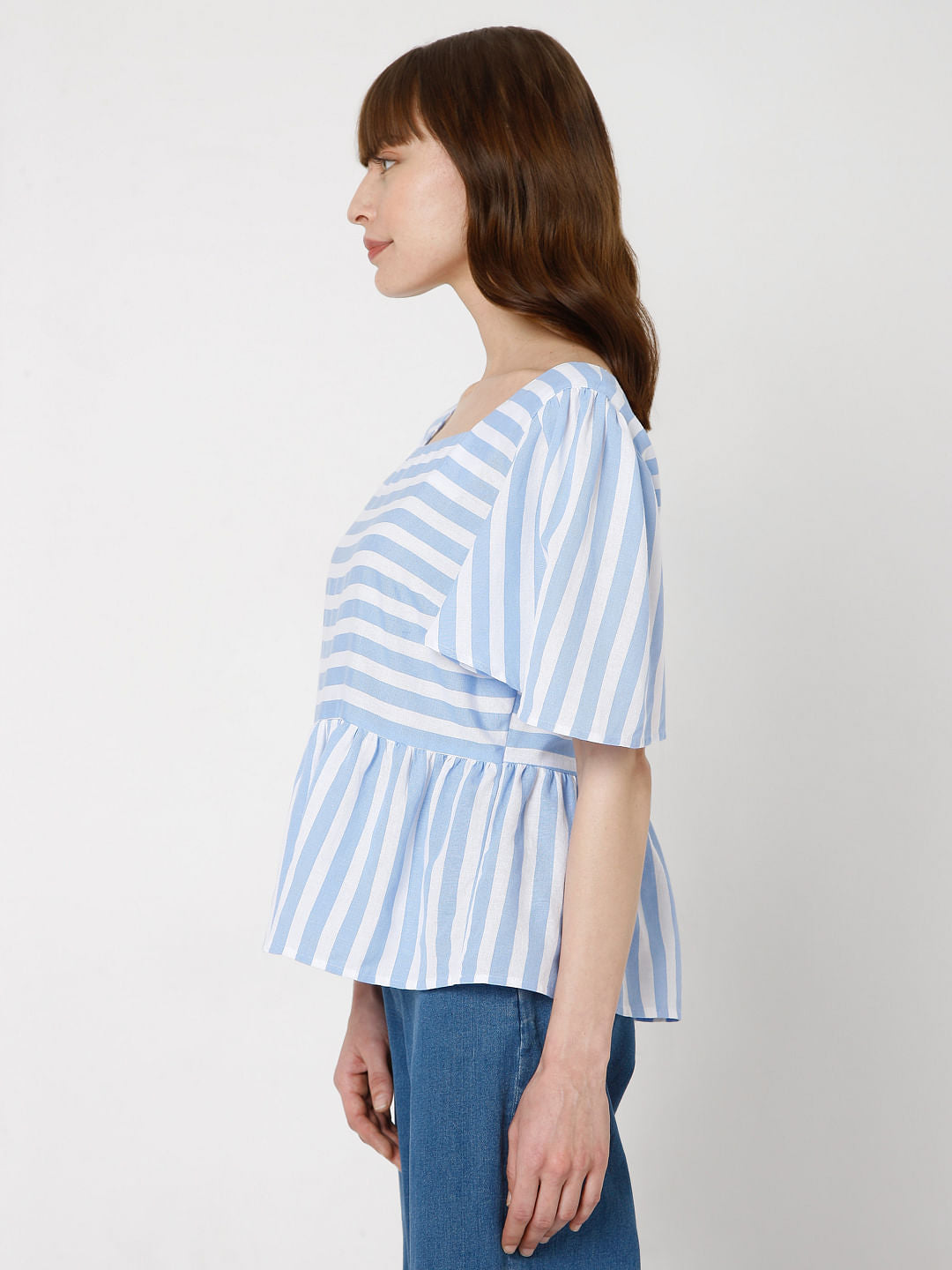 White Striped Top