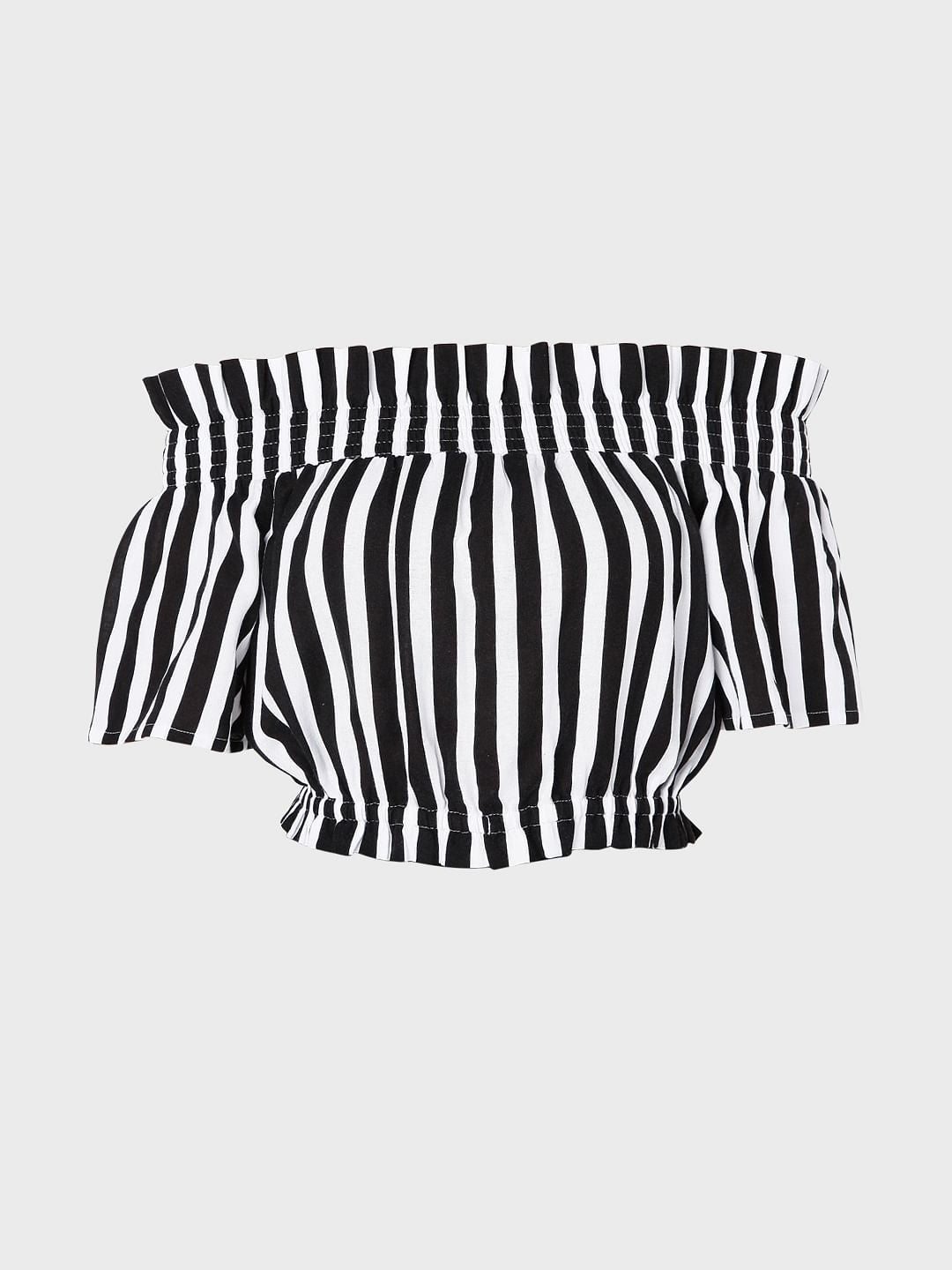 Black & White Vertical Stripe Top