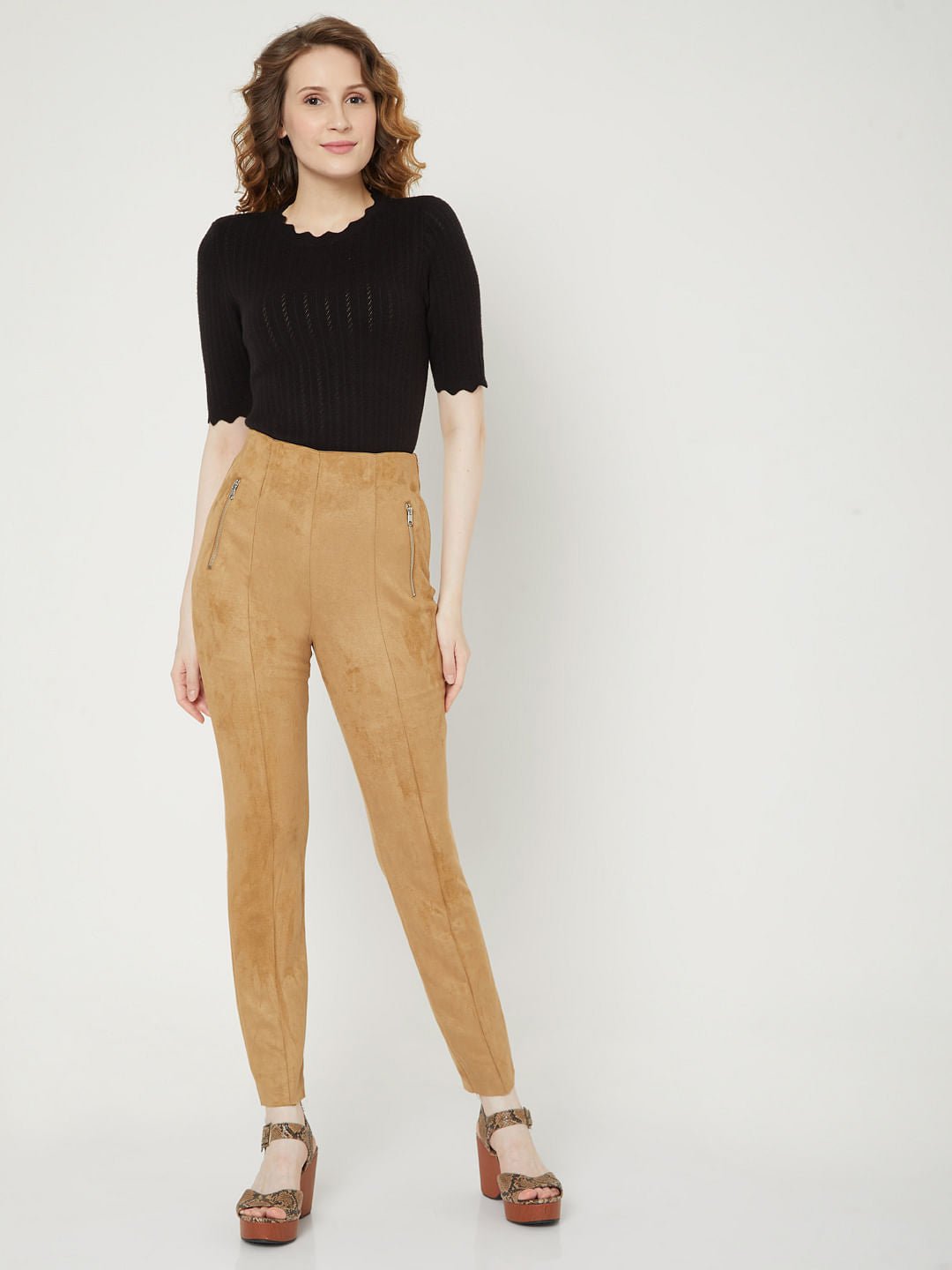 Tan Suede Pants