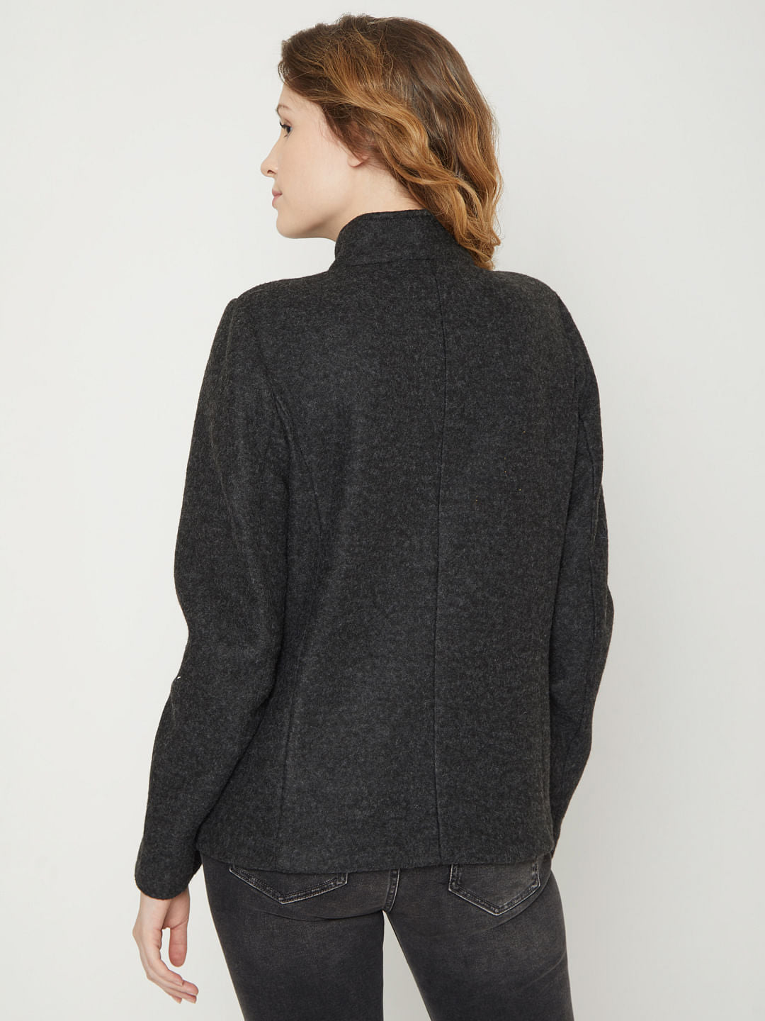 Dark Grey Overlap Jacket