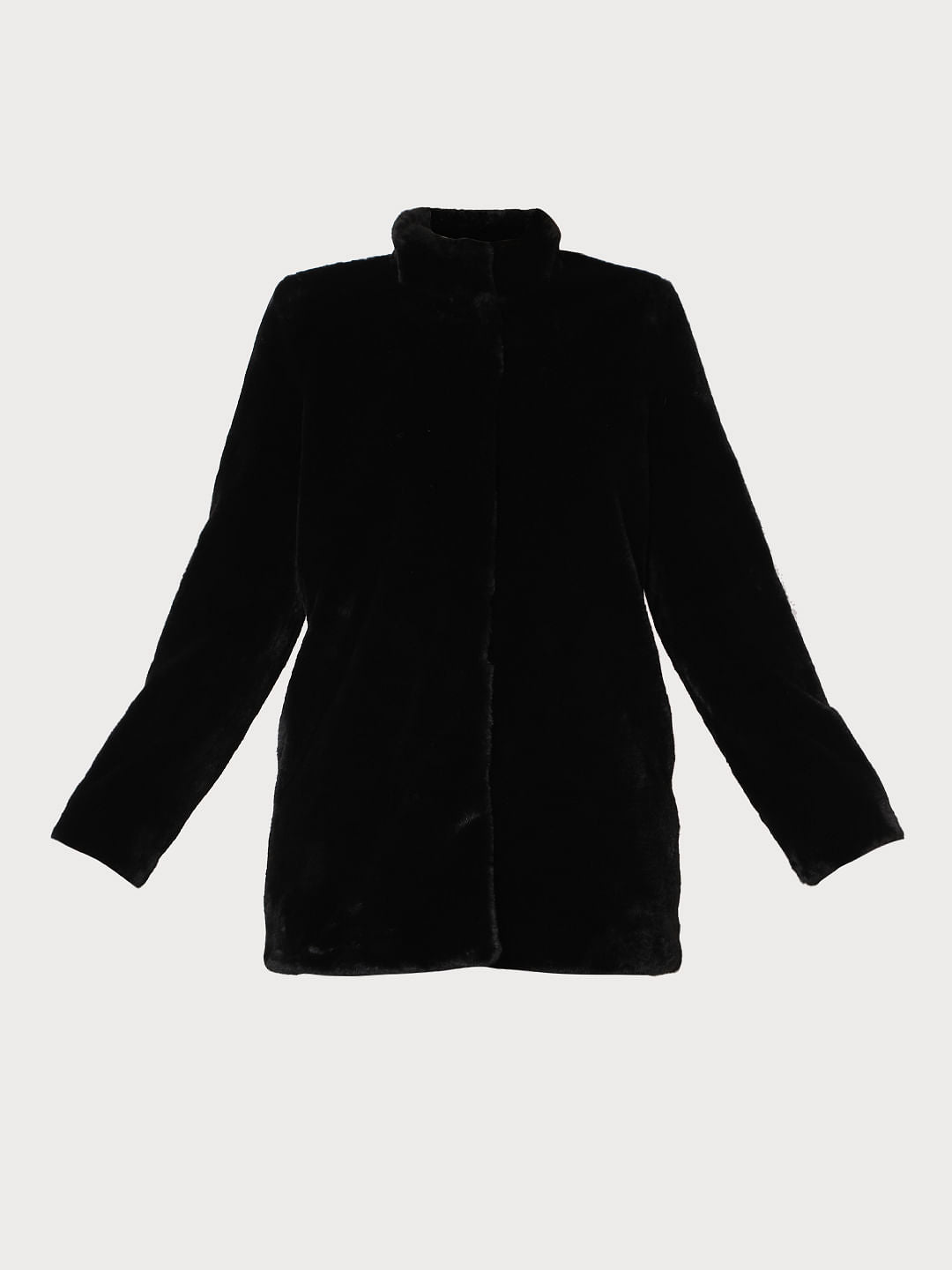 Black Faux Fur Jacket