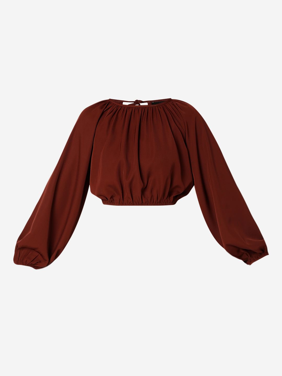 Maroon Crop Top