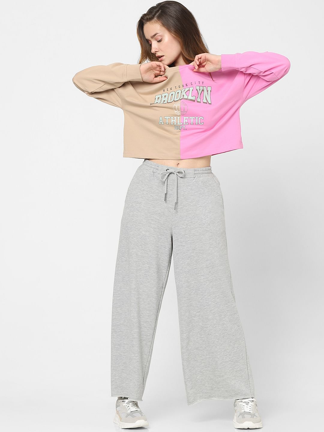 Pink Colourblocked Sweatshirt