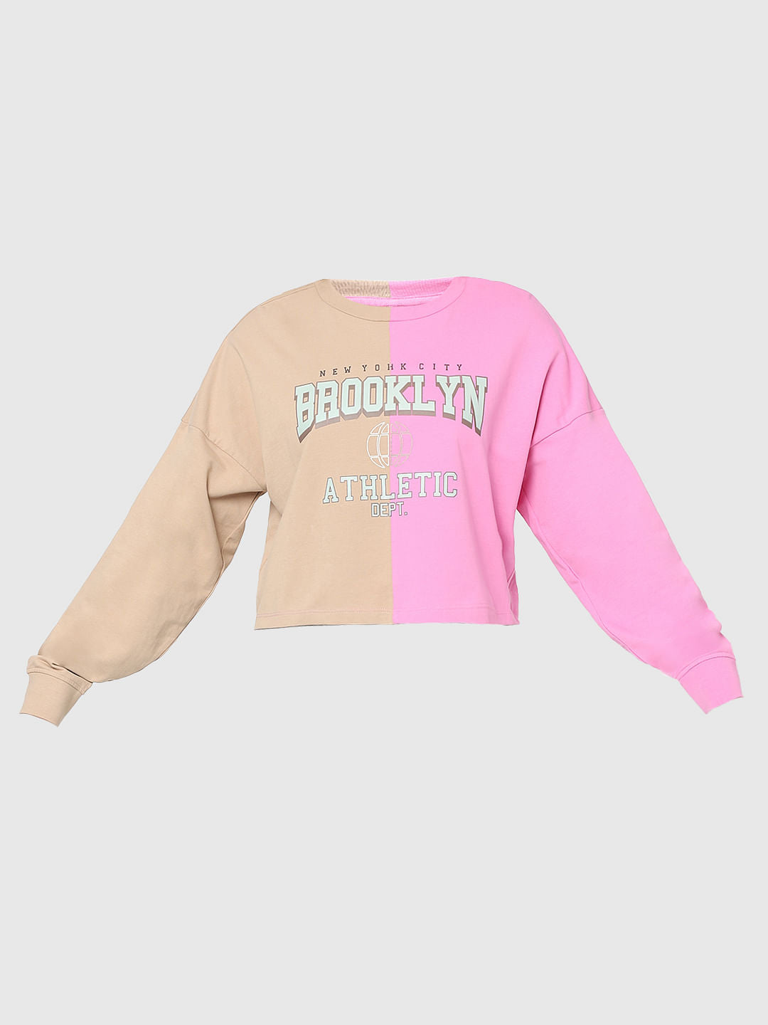Pink Colourblocked Sweatshirt