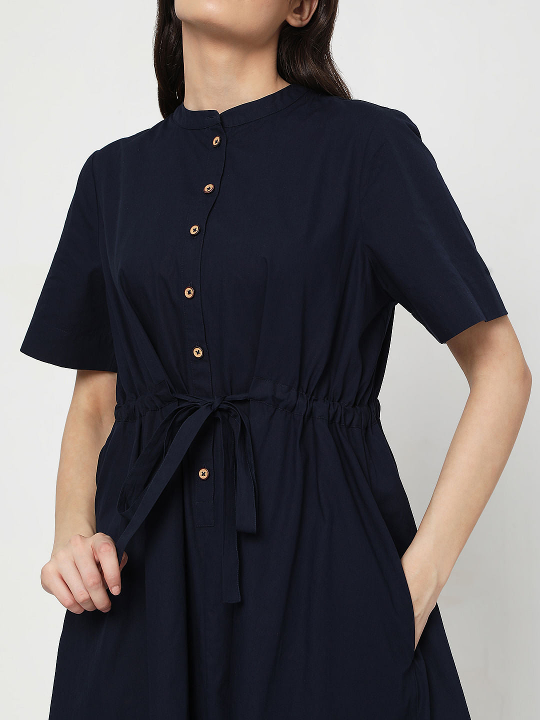 Navy Blue Midi Dress