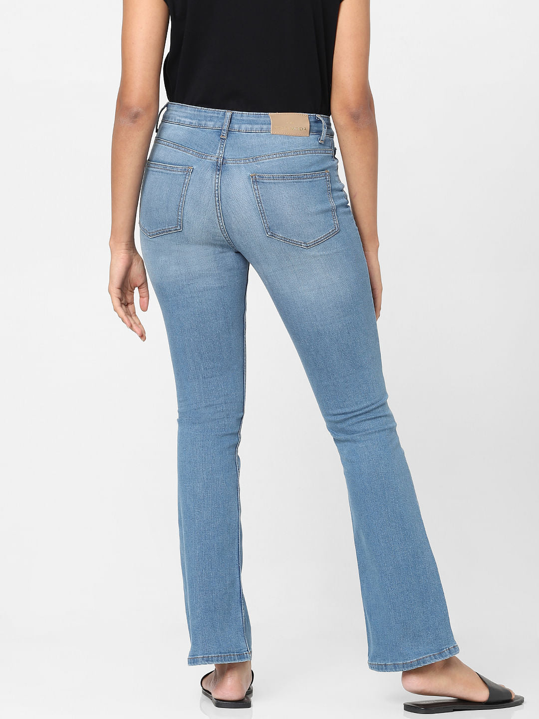 Light Blue Mid Rise Bootcut Jeans