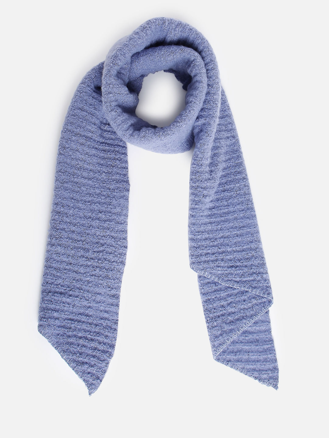 Blue Textured Scarf