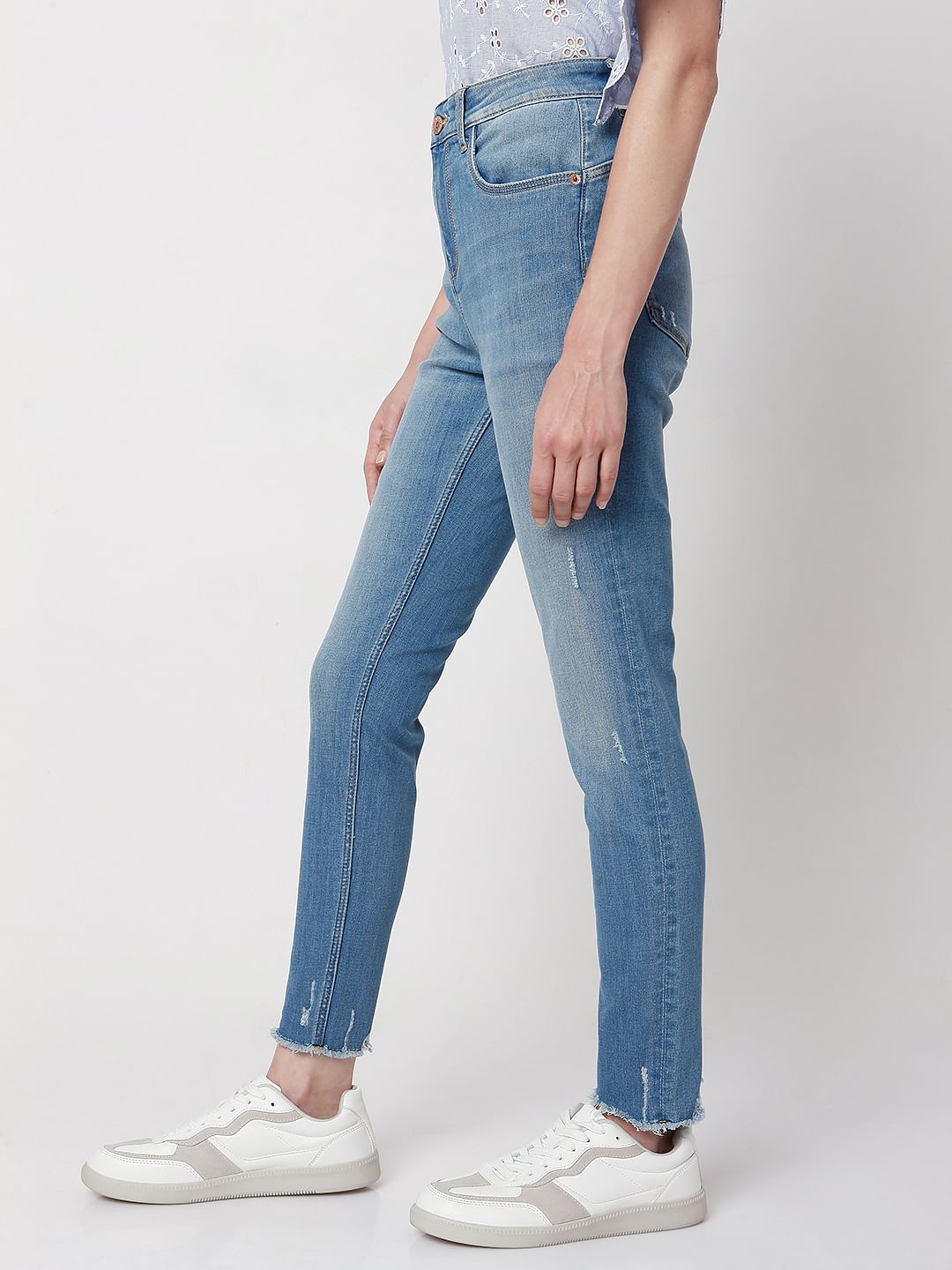 Blue High Waist Skinny Jeans