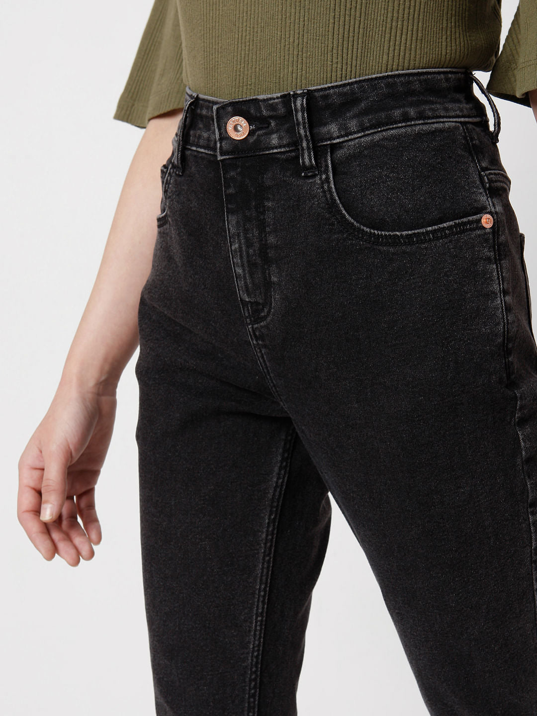 Black High Waist Skinny Jeans