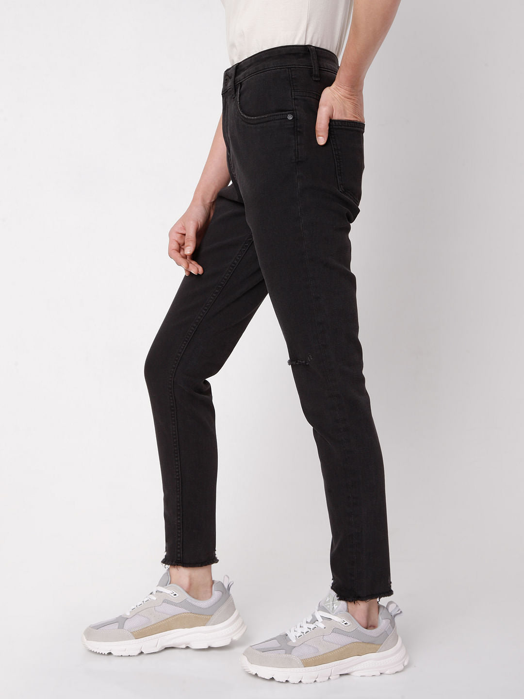 Black High Rise Wendy Skinny Jeans