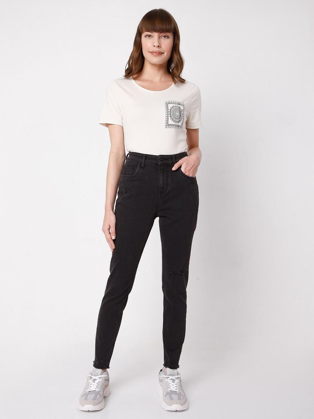Black High Rise Wendy Skinny Jeans