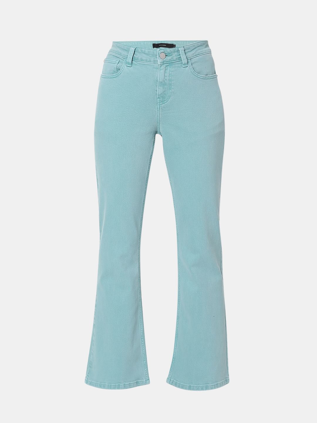 Green High Waist Petra Bootcut Jeans