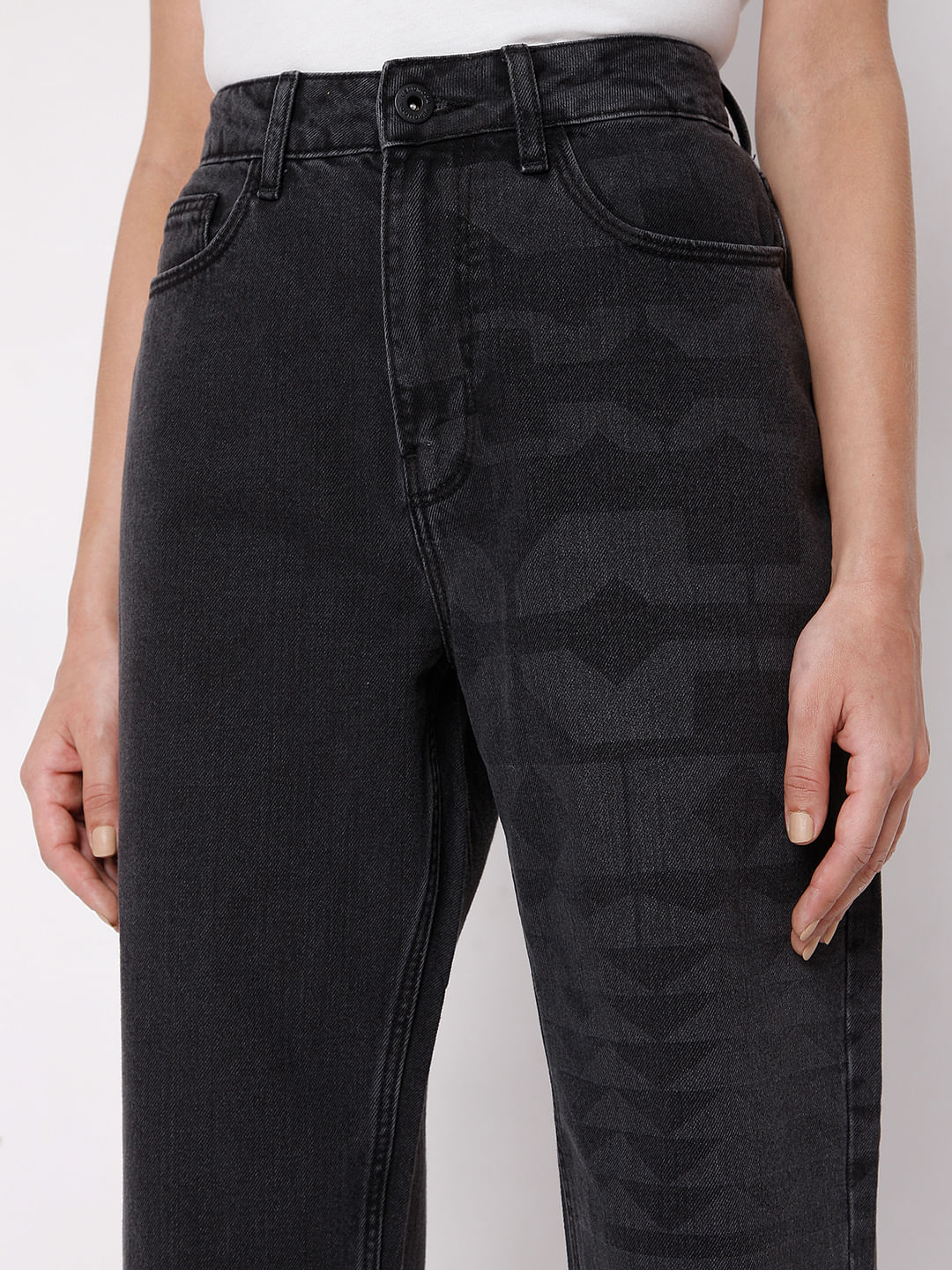 Black Mom Jade Straight Fit Jeans