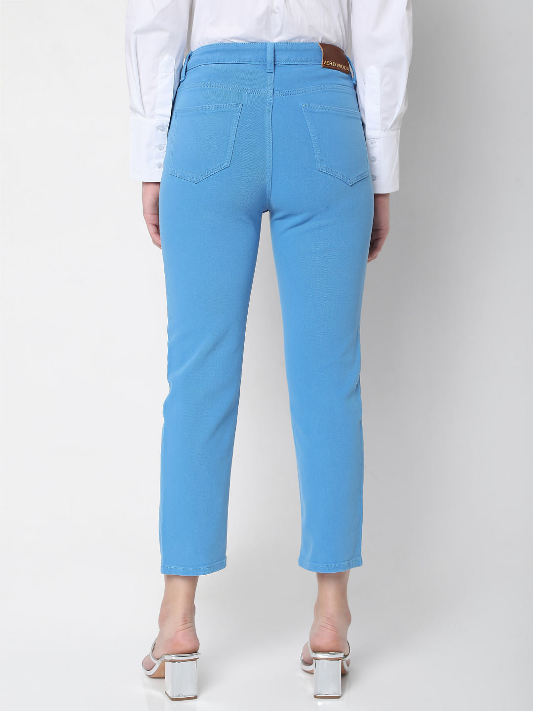 Blue High Waist Jade Straight Fit Jeans