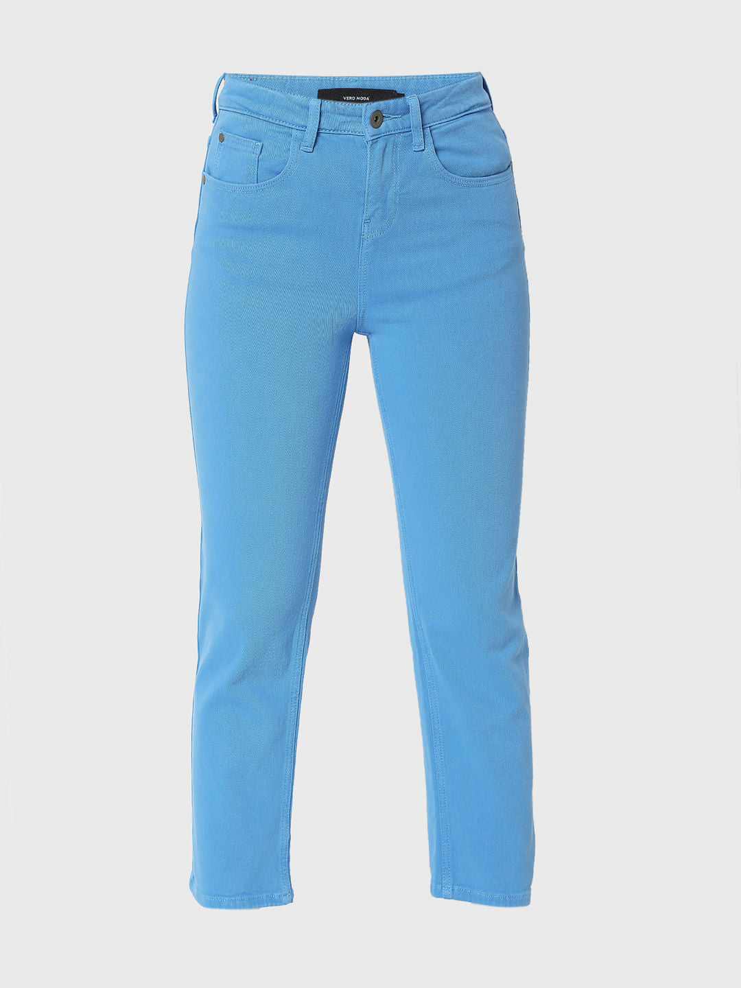 Blue High Waist Jade Straight Fit Jeans