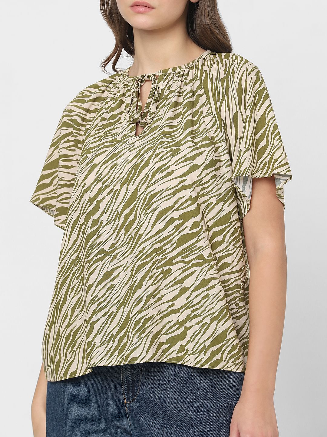Green Printed Top