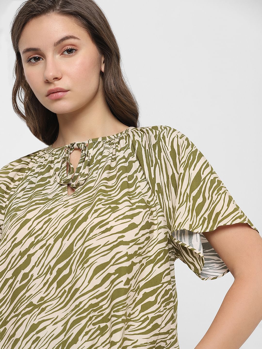 Green Printed Top
