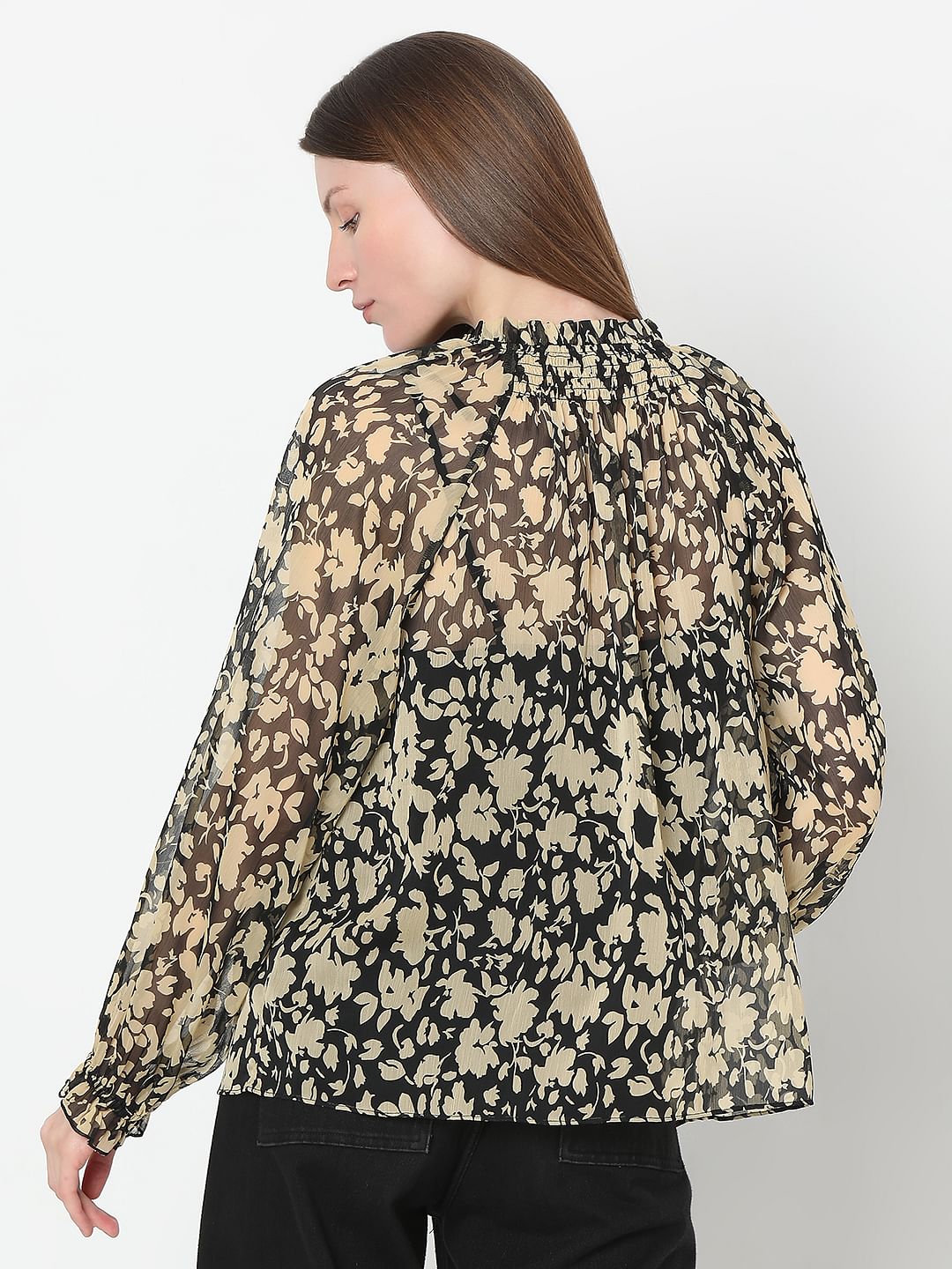 Black Printed Top