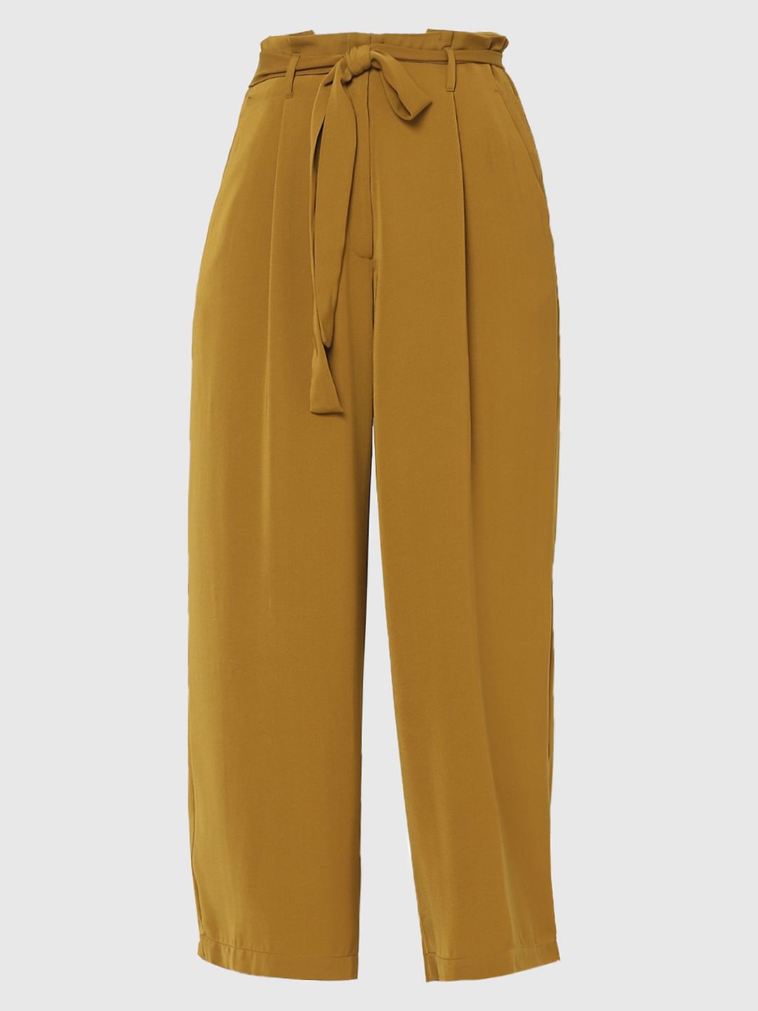 Brown High Rise Wide Leg Pants