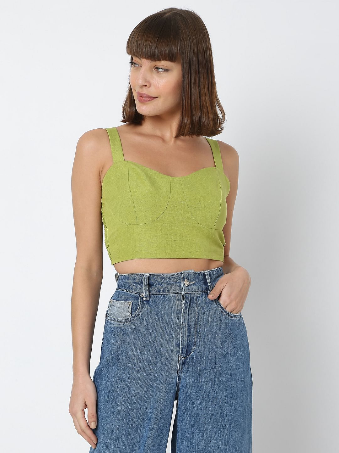 Green Crop Top