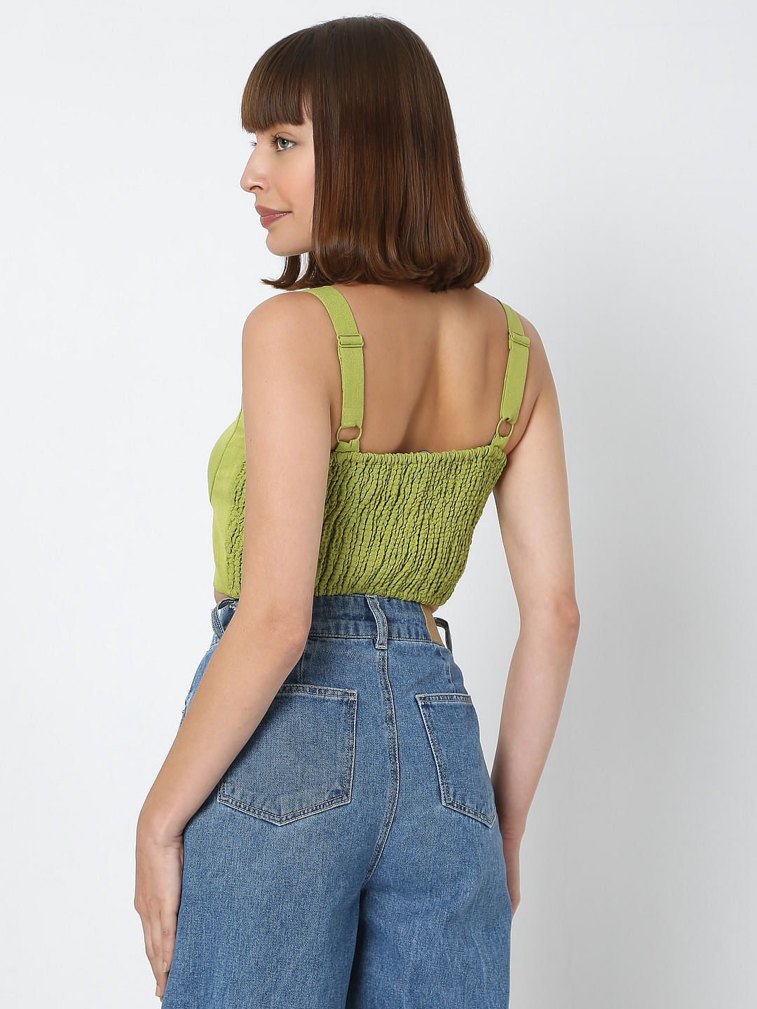 Green Crop Top