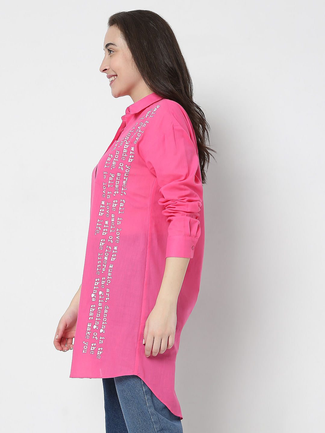 Pink High-Low Shirt