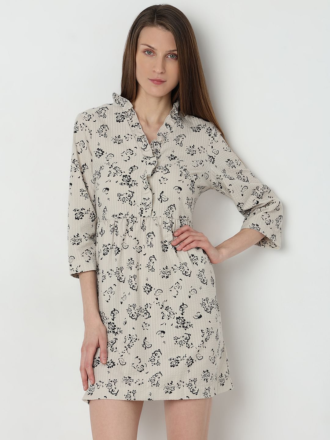 Light Beige Printed Shirt