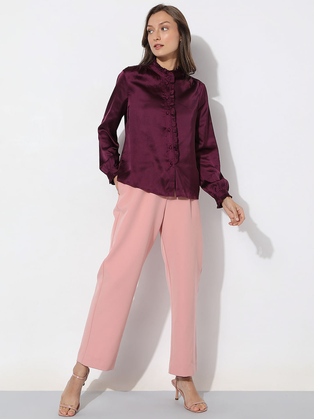 Dark Purple Satin Top