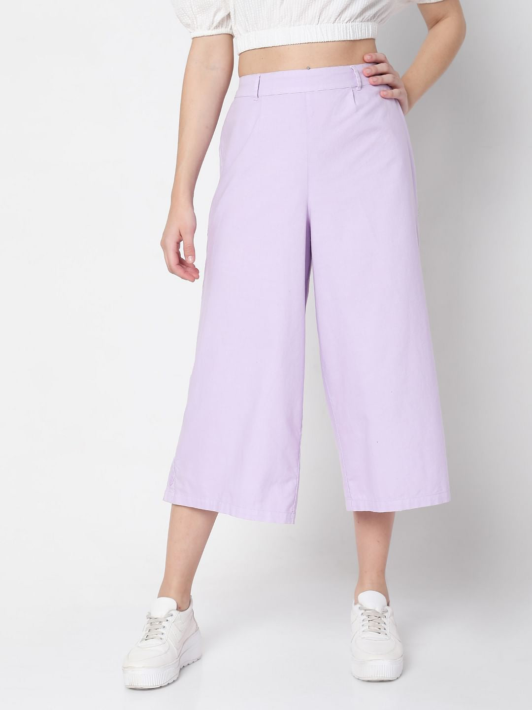 Purple Wide Leg Pants