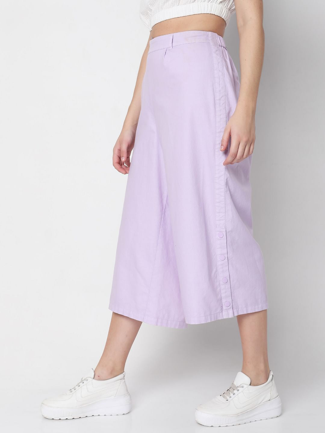 Purple Wide Leg Pants