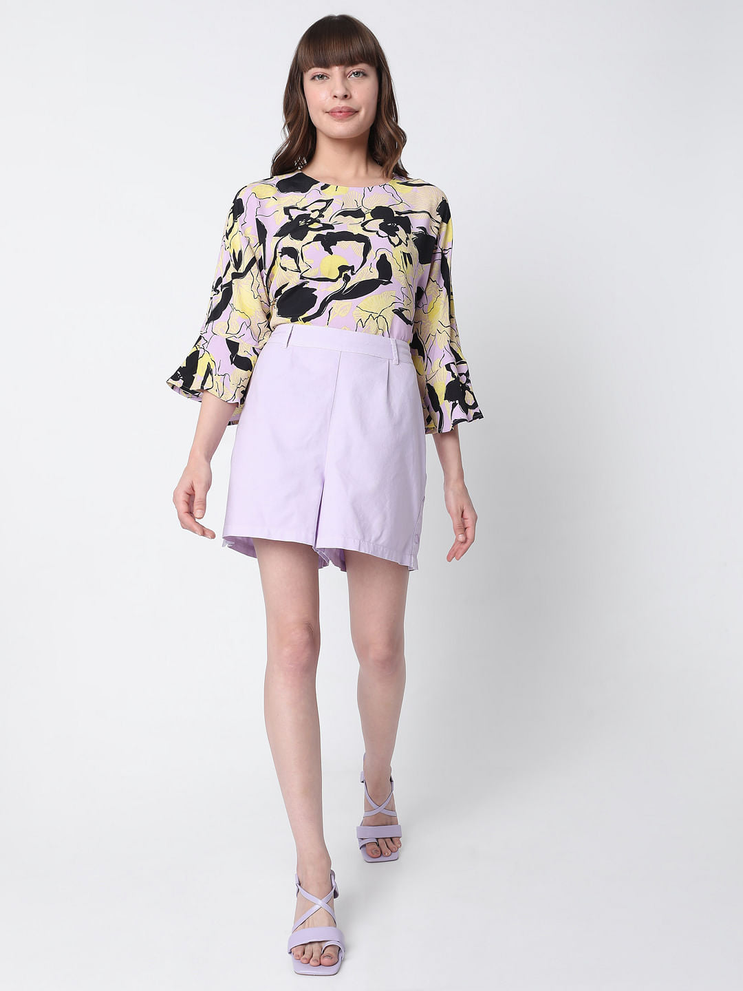 Lilac Co-Ord Set Shorts