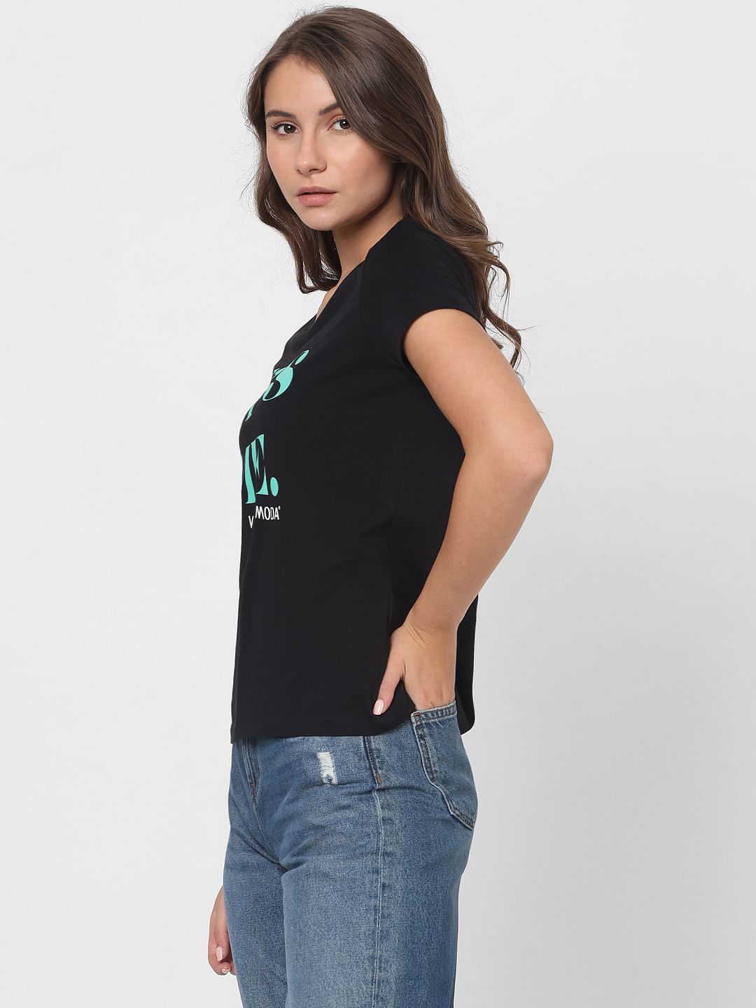 Black Printed T-Shirt