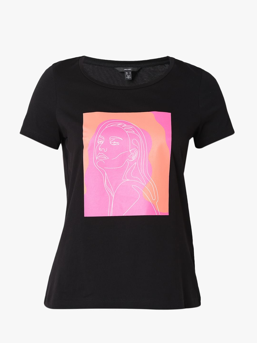 Black Graphic Print T-Shirt