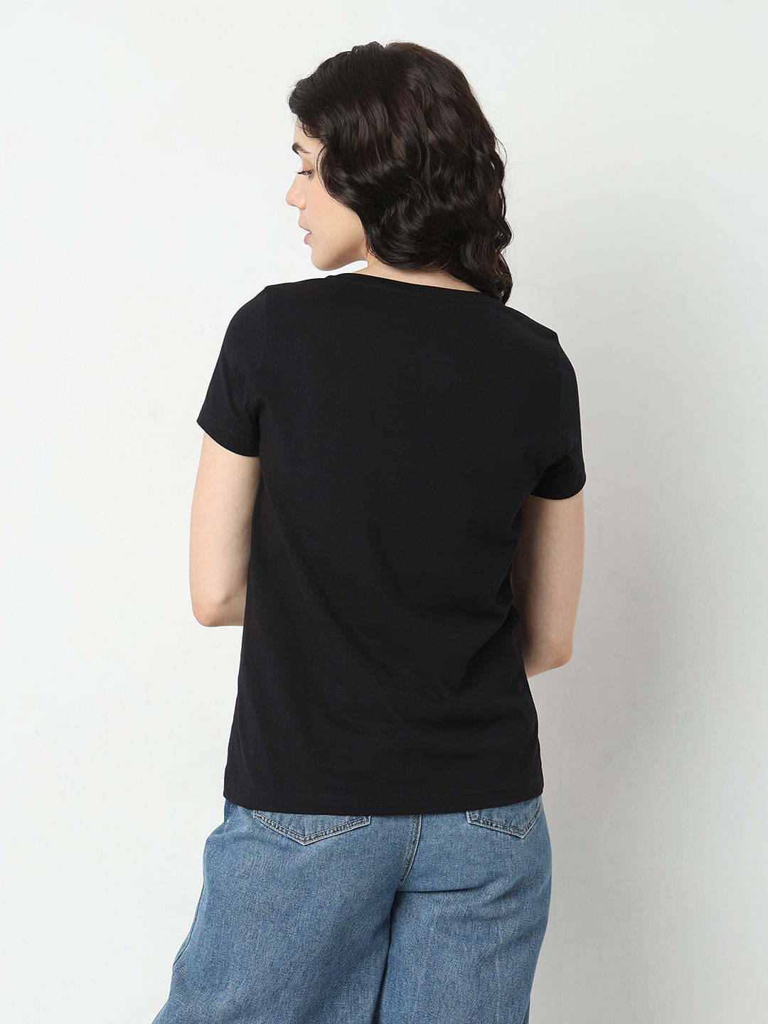 Black Graphic Print T-Shirt