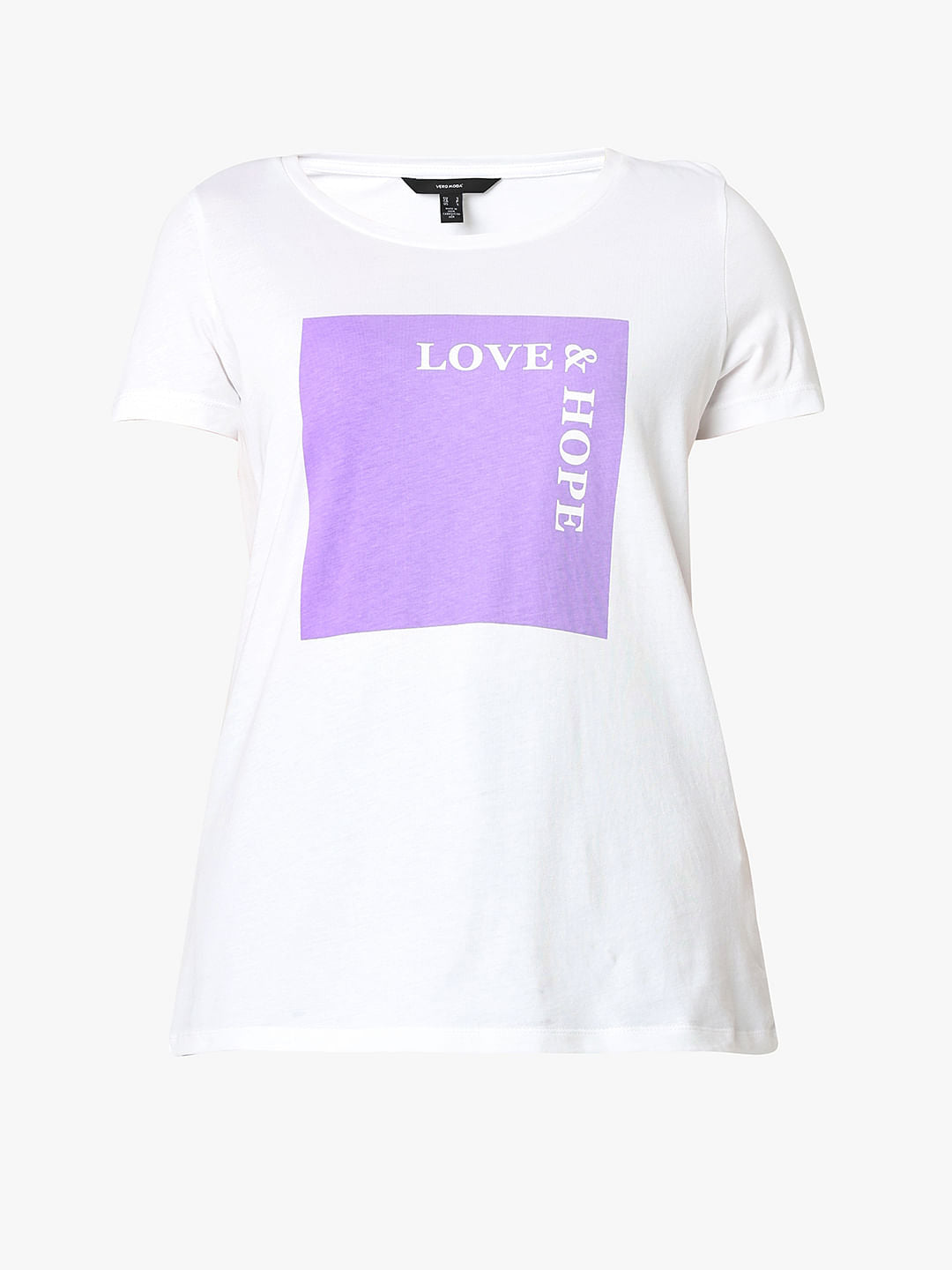 White Graphic Print T-Shirt