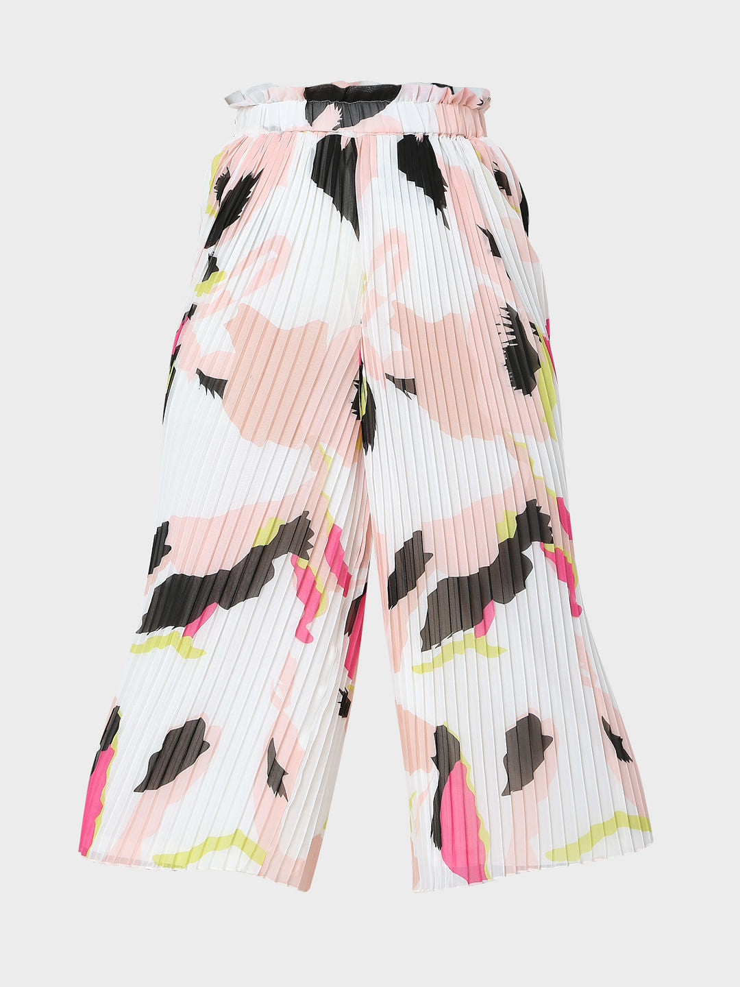 White High Rise Abstract Print Co-Ord Skirt